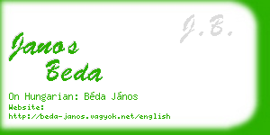 janos beda business card
